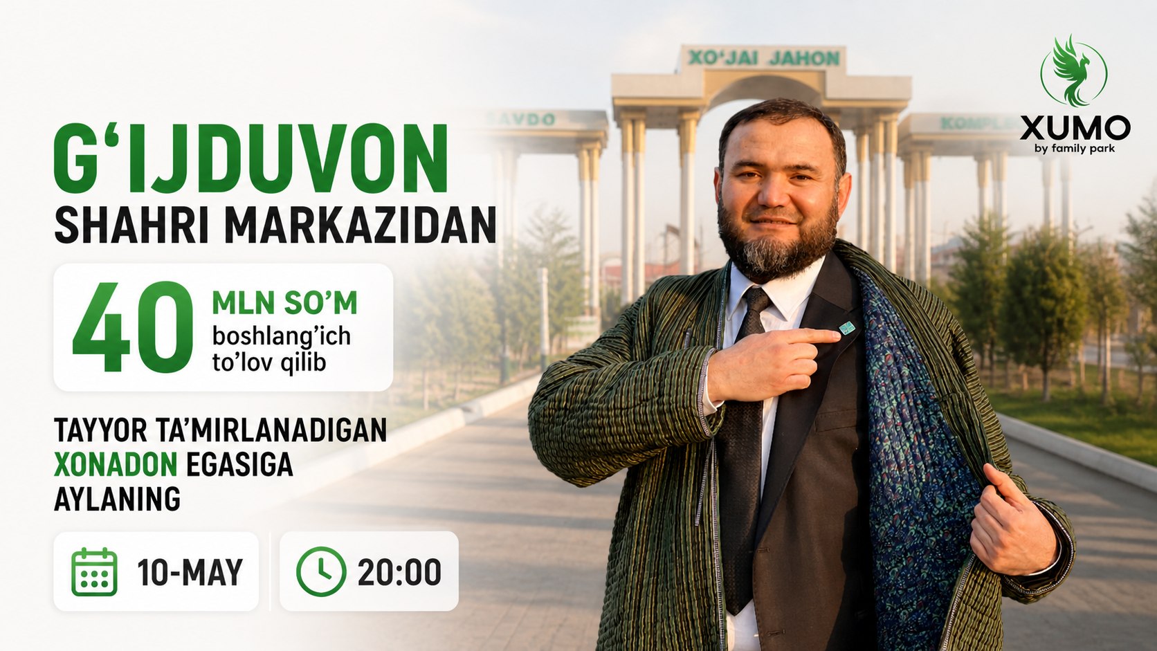 10-May | Xumo TJM Yopiq taqdimoti kanali