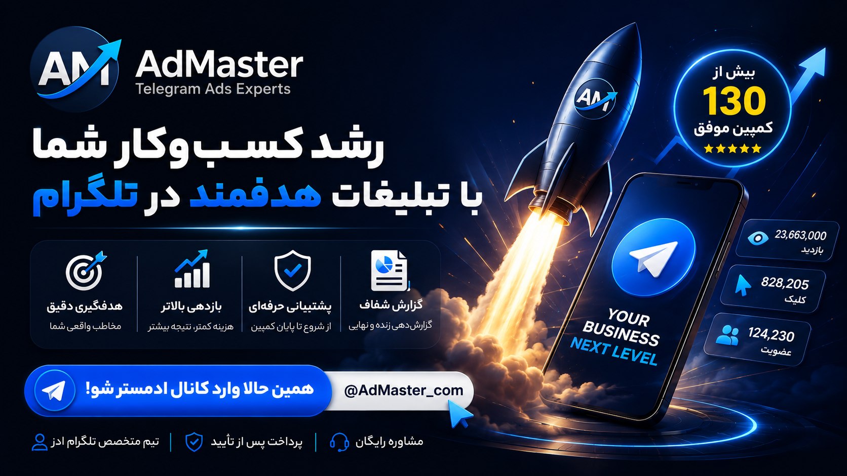 AdMaster | انجام تبلیغات تلگرام
