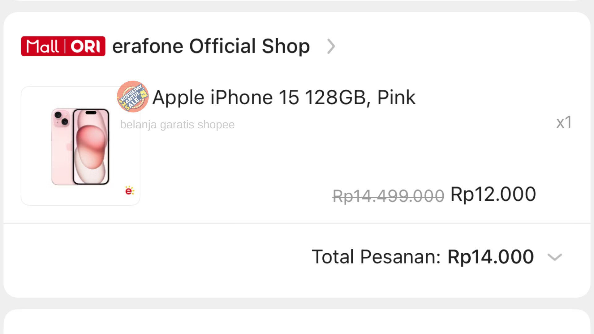 BELANJA GRATIS SHOPEE