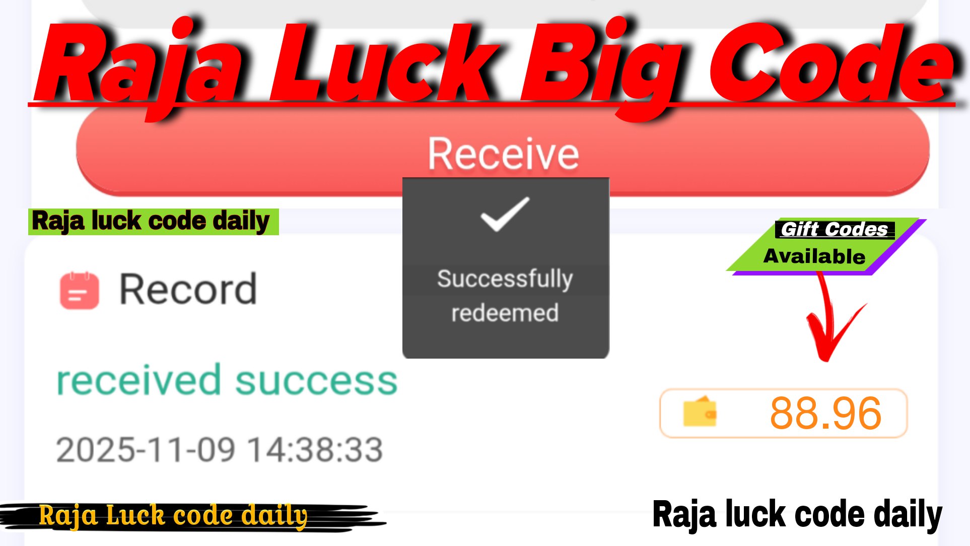 Raja luck Codes daily ๐ฅ